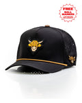 7.1P/AHighland Cow Black - Perforated Rope Hat