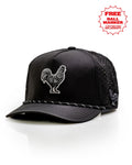 A.Black Cock Black - Perforated Rope Hat