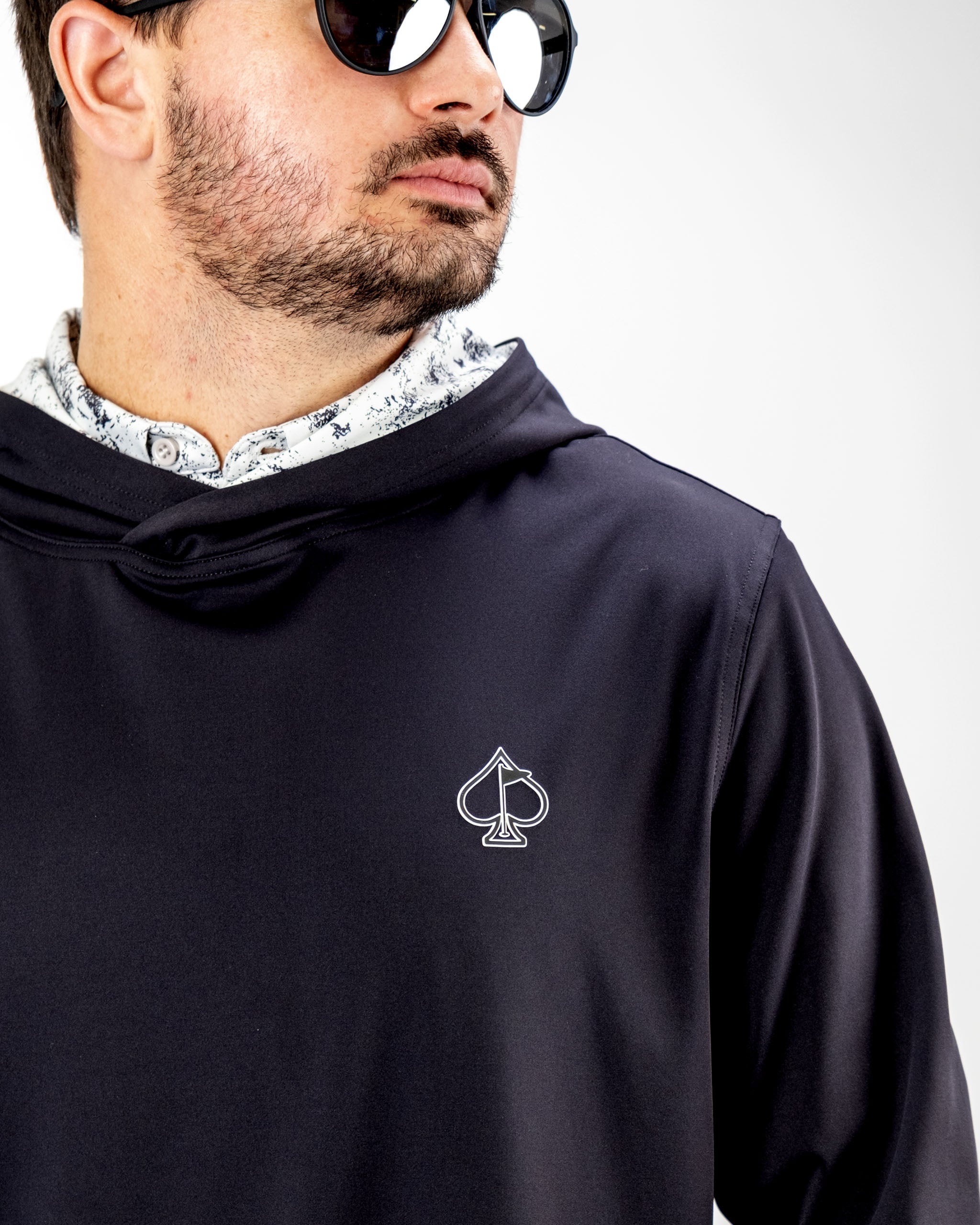 7. Performance Golf Hoodie - White Noise