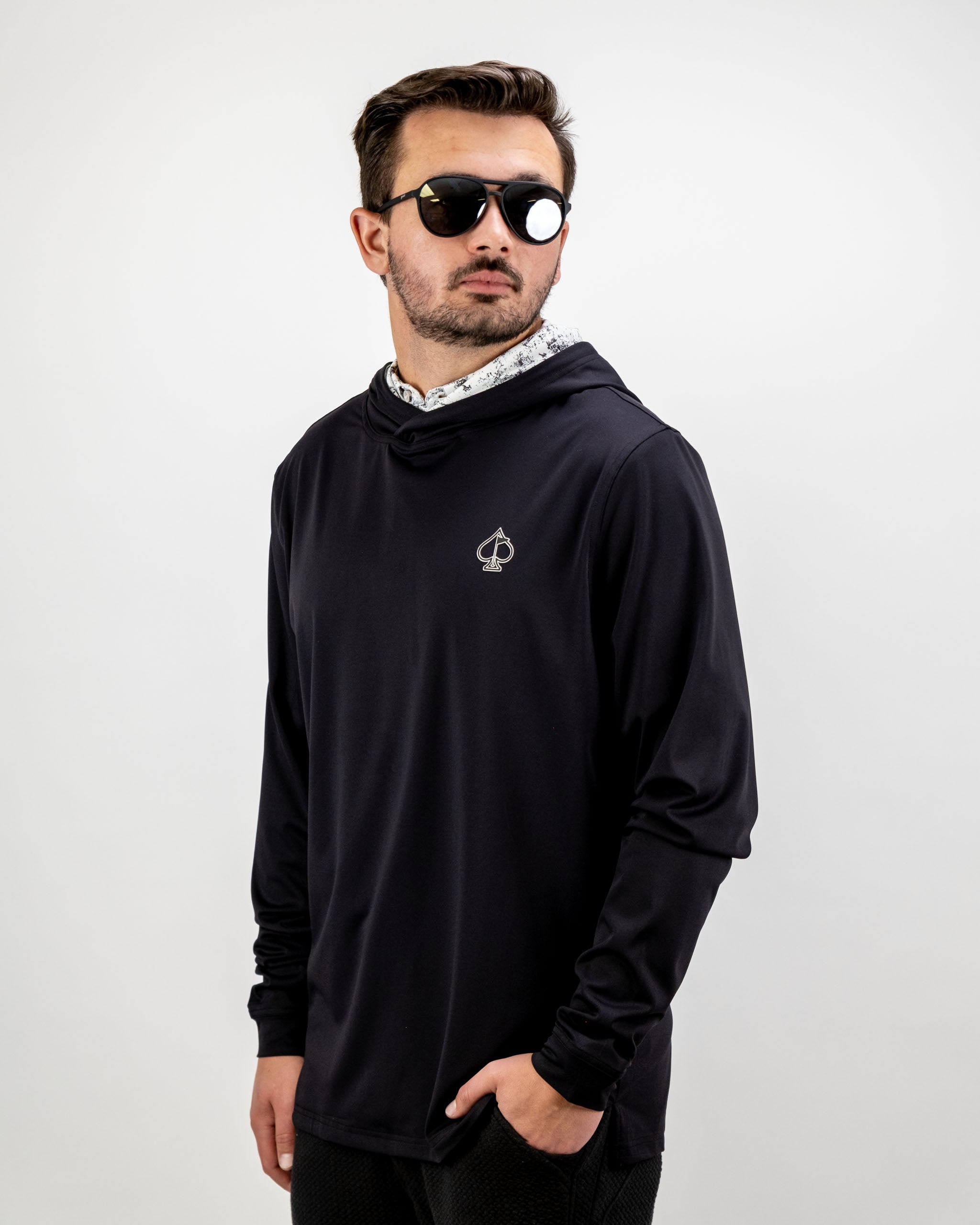 7. Performance Golf Hoodie - White Noise