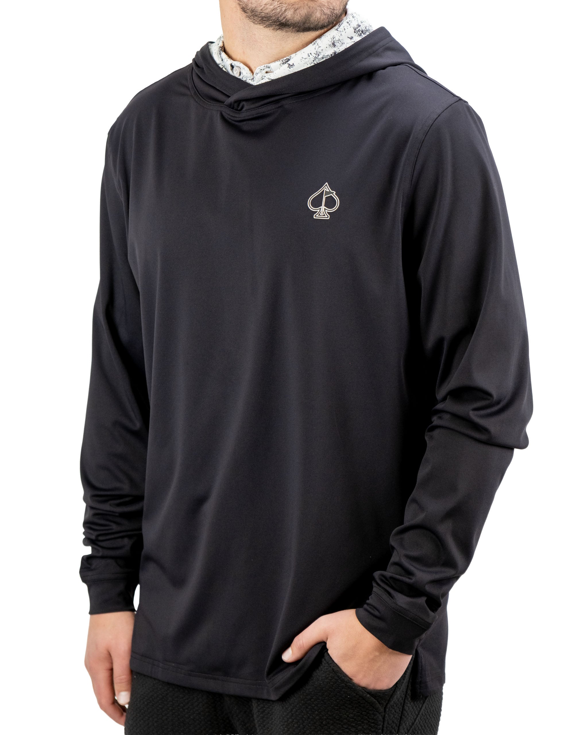 7. Performance Golf Hoodie - White Noise