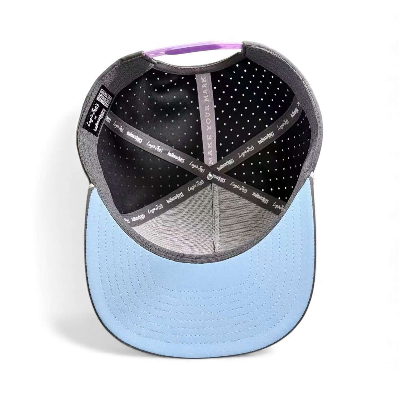 7.1Astronaut Walker Golf Hat | Snapback Cap | Built-in Magnetic Ball Marker Holder + Marker Included | Adjustable Gray