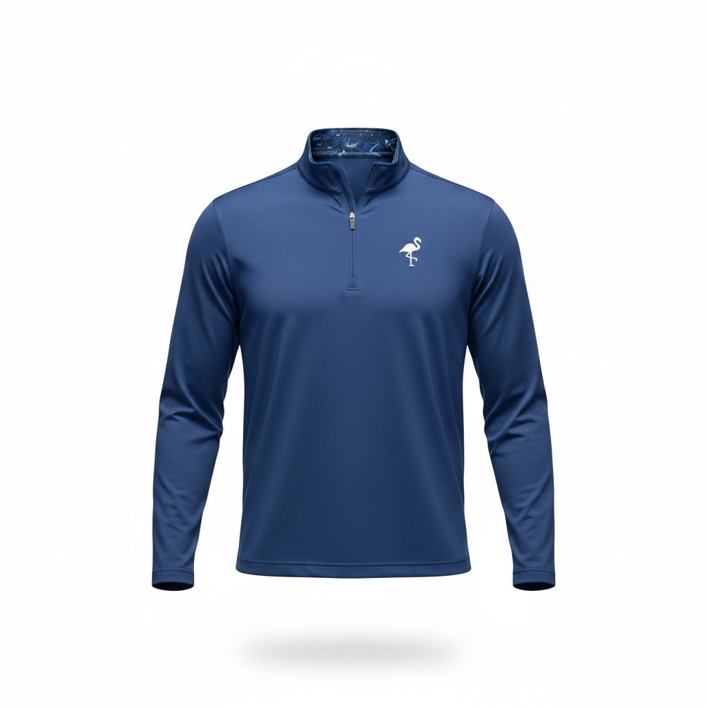 AMW.Marble Wave Performance Quarter Zip | Lightweight Unisex Moisture-Wicking Golf Pullover