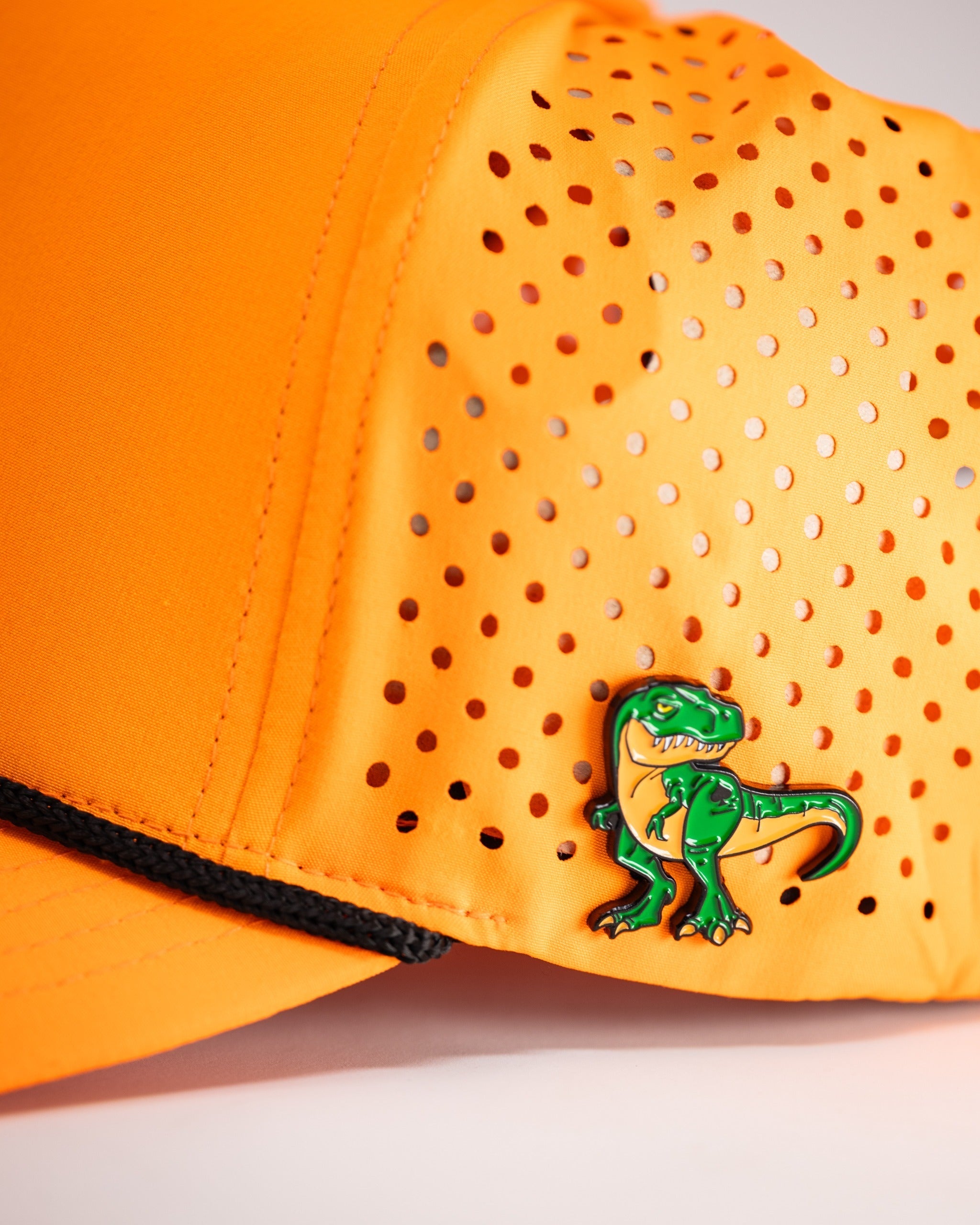 A.Perforated Rope Hat - Highlighter Orange