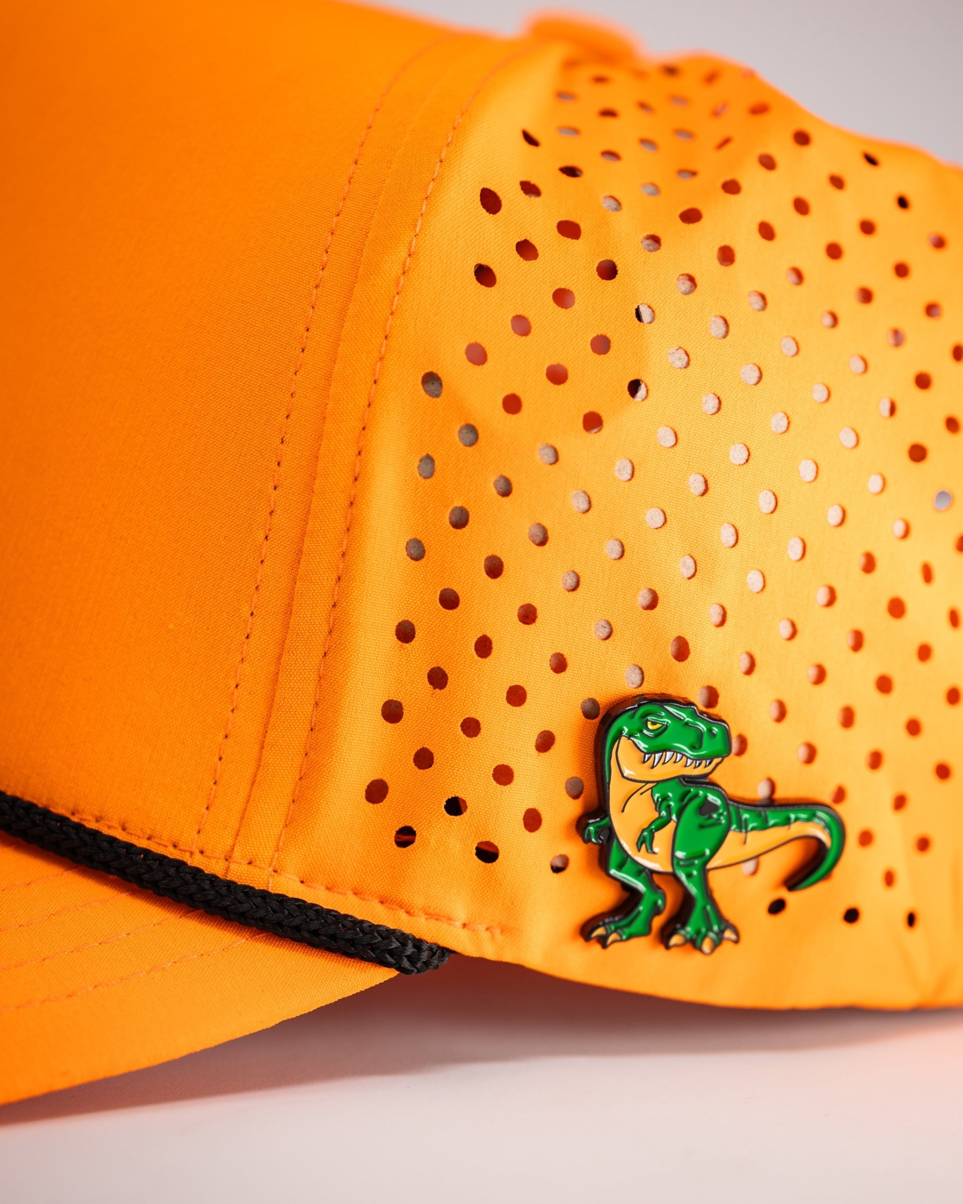 A.Perforated Rope Hat - Highlighter Orange