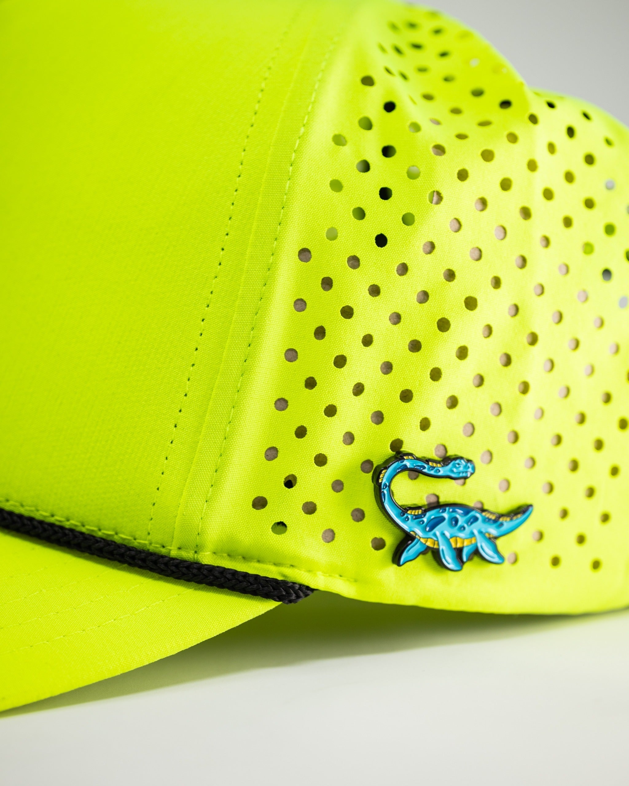 A.Perforated Rope Hat - Highlighter Yellow
