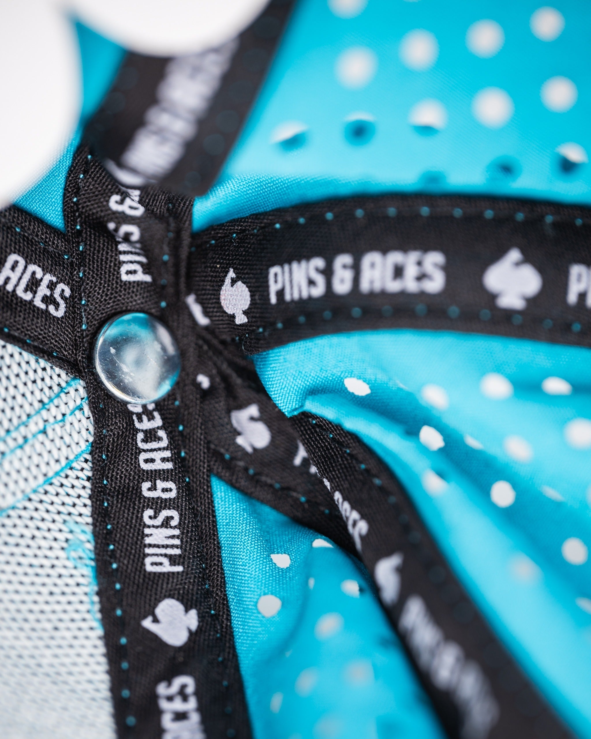 A.Perforated Rope Hat - Baby Blue