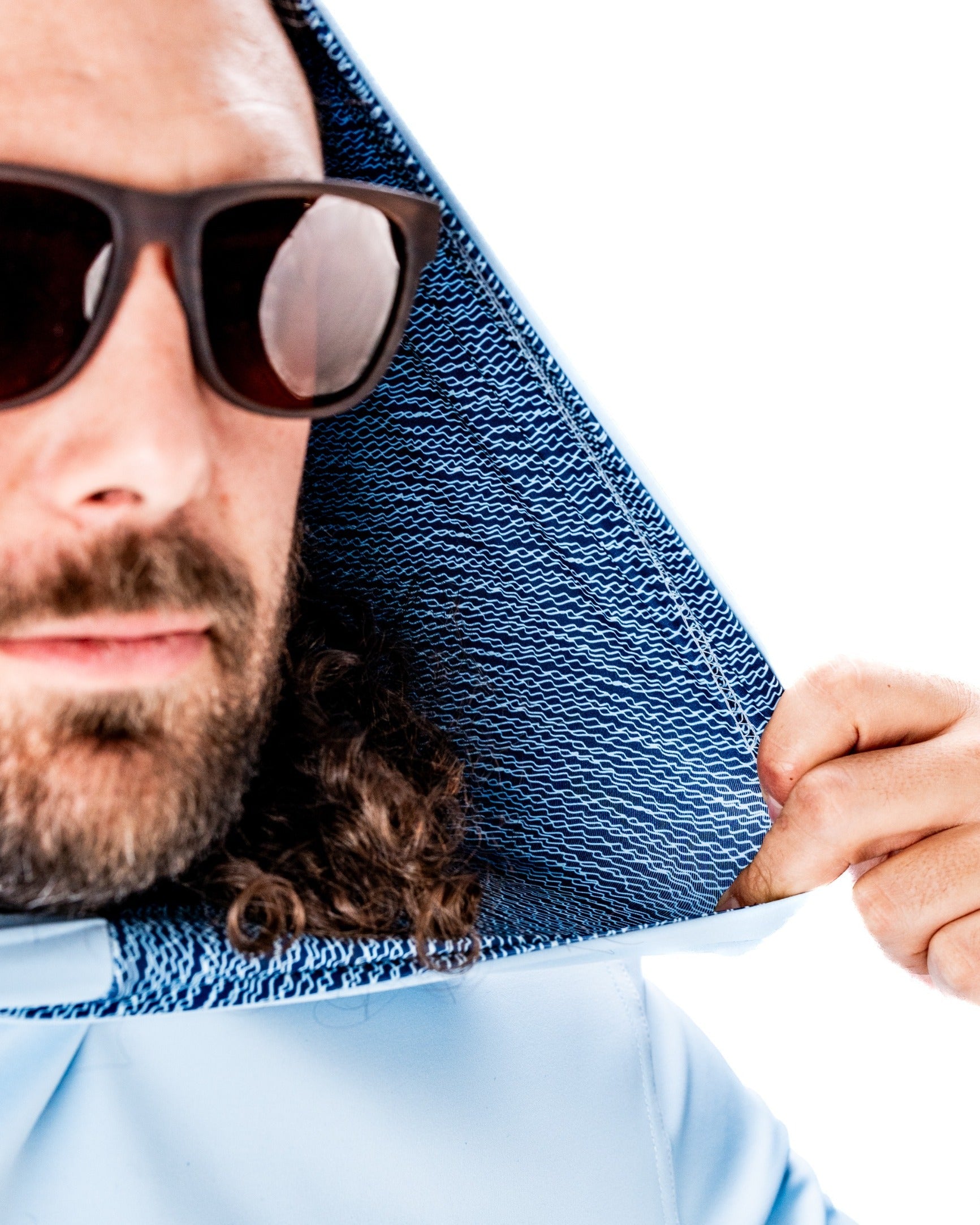 7. Performance Golf Hoodie - Squiggle Blue