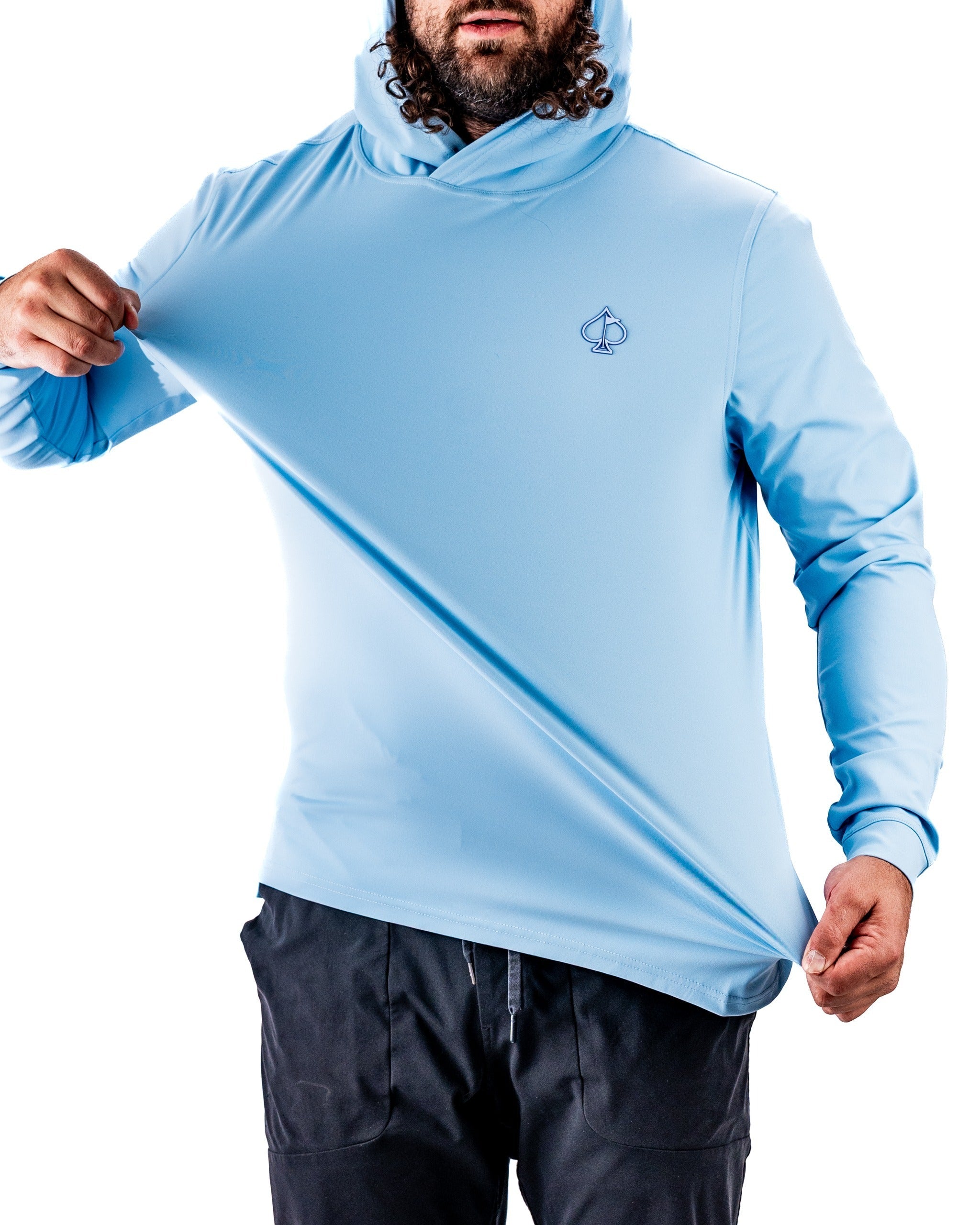 7. Performance Golf Hoodie - Squiggle Blue