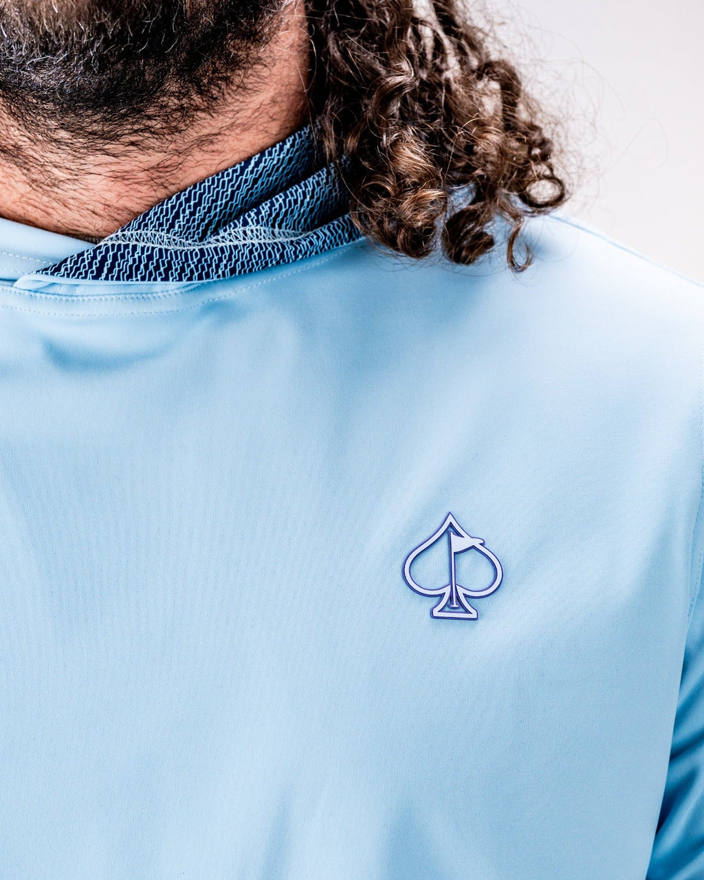 7. Performance Golf Hoodie - Squiggle Blue