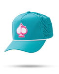 A.Perforated Rope Hat - Baby Blue