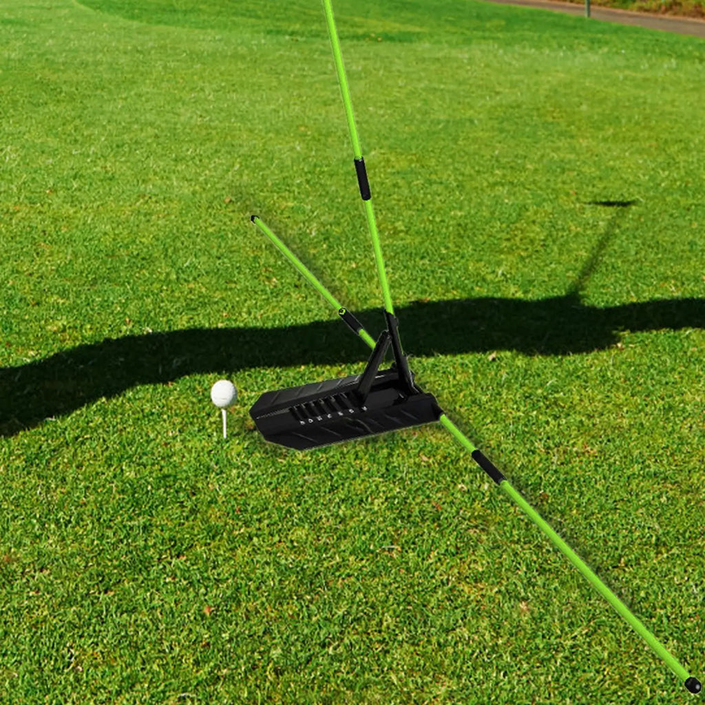 1.Golf Alignment Sticks Training Aid Portable Swing Plane Corrector with Adjustable Angle Stance Trainer for Sports Lover Practice