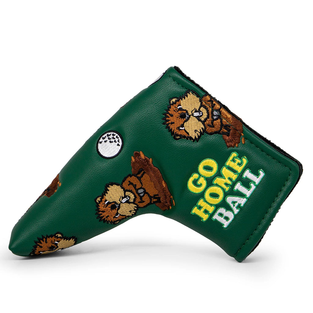 Green Leather Groundhog Golf Driver Fairway Wood Hybrid/UT  Headcover Club Head Cover High Quality Embroidery