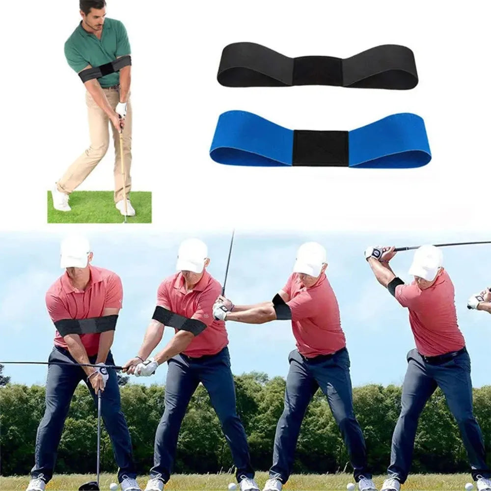 1.Golf Swing Training Aids Band Swing Gesture Alignment Bent-Arm Alertness Trainer and Posture Corrector Beginner Practice Tool