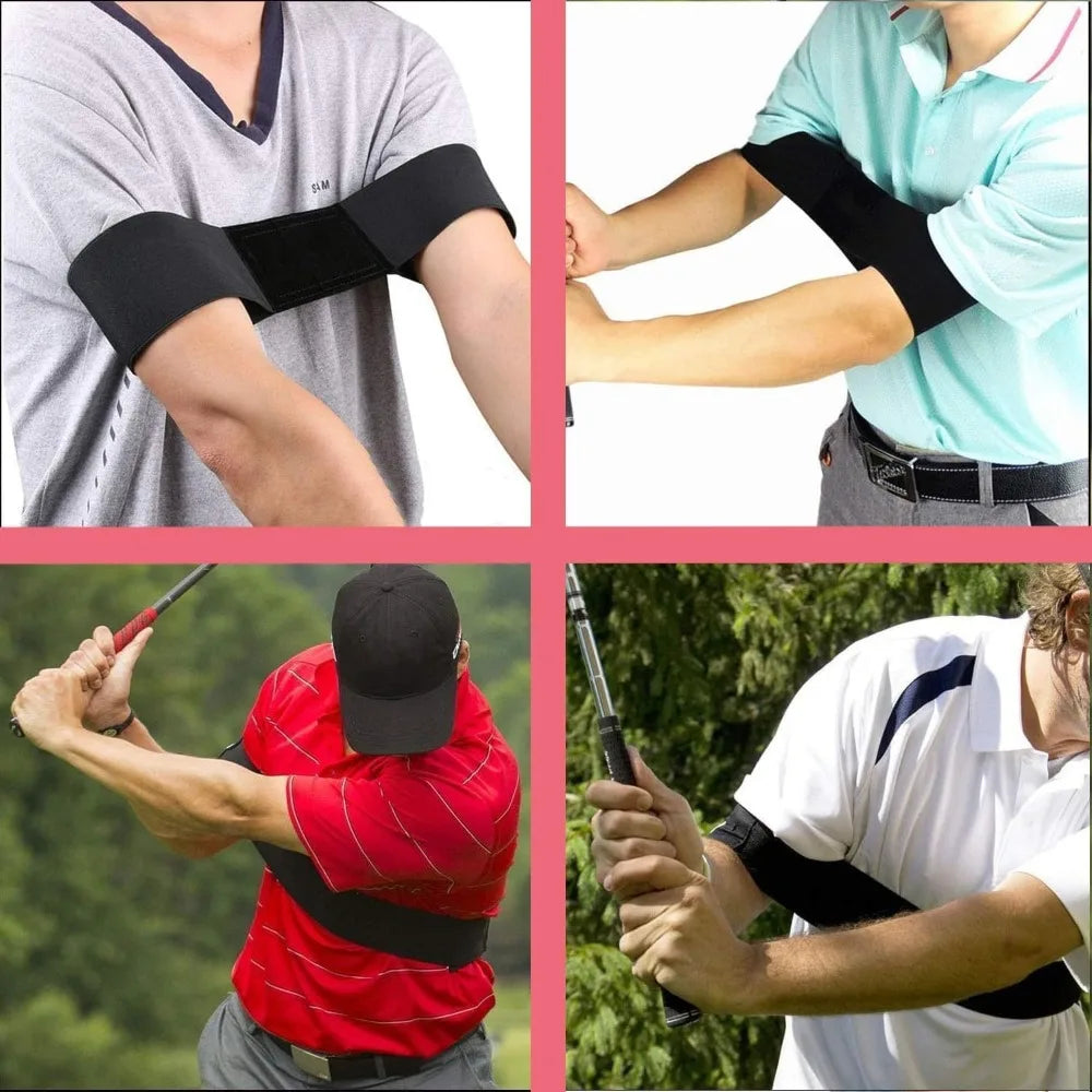 1.Golf Swing Training Aids Band Swing Gesture Alignment Bent-Arm Alertness Trainer and Posture Corrector Beginner Practice Tool