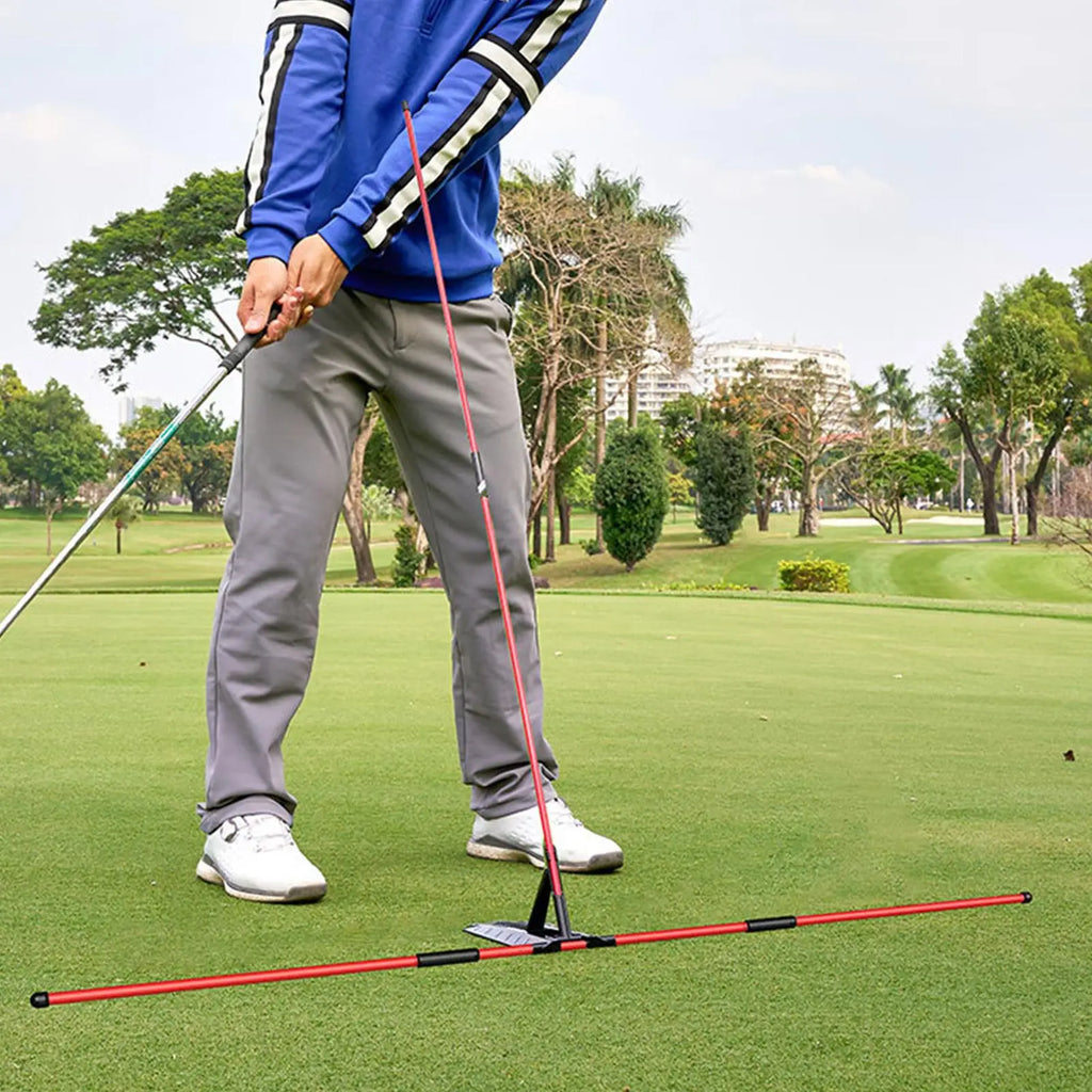 1.Golf Alignment Sticks Training Aid Portable Swing Plane Corrector with Adjustable Angle Stance Trainer for Sports Lover Practice