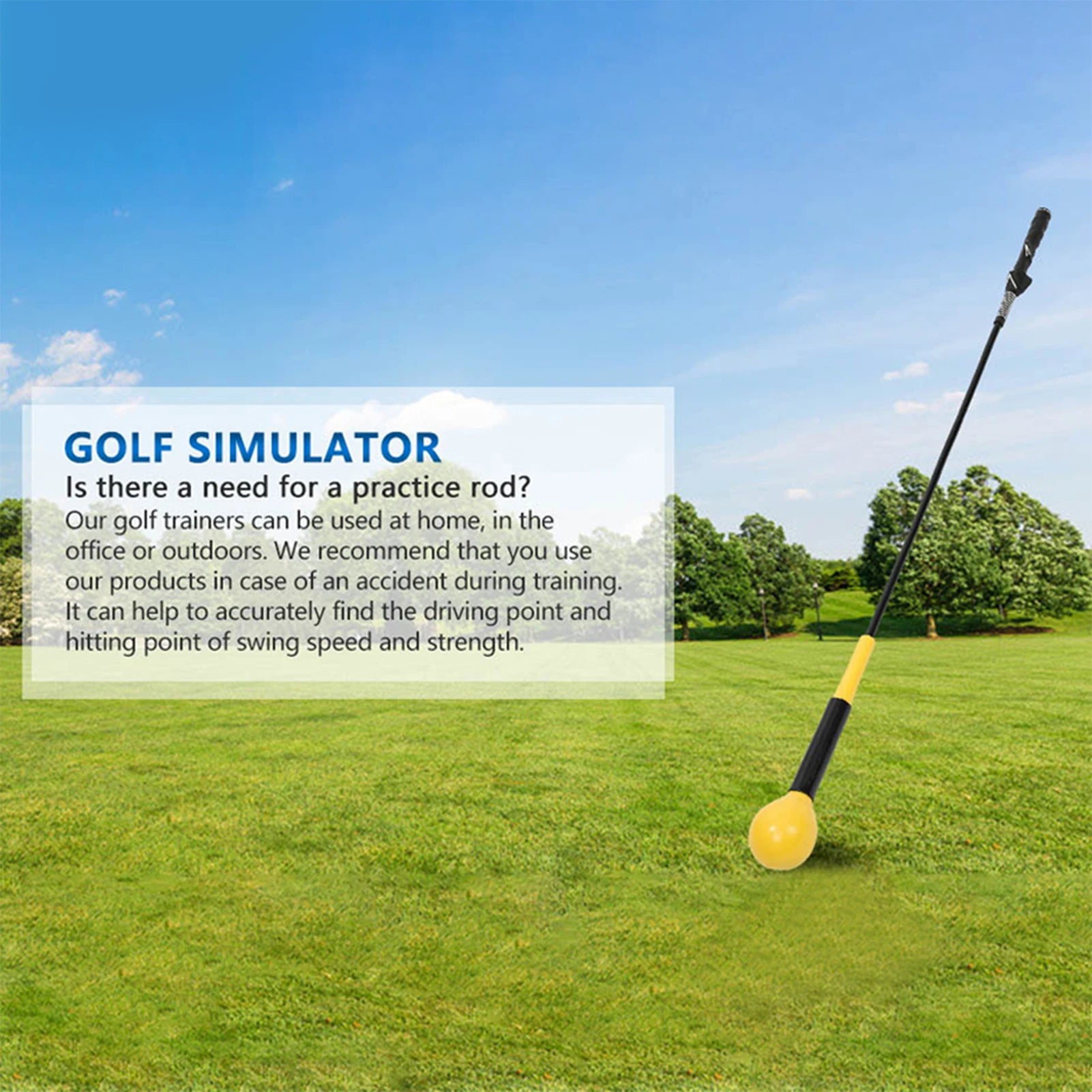1.Golf Swing Trainer Golf Training Aid Swing Trainer Practice Tool Training Equipment for Strength and Tempo Tempo Swing Trainer