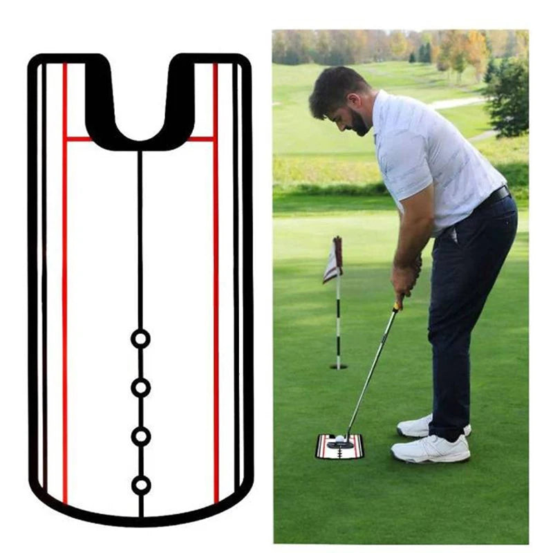 1.Golf Eye Line Practice Golf Swing Training Aids Putting Alignment Mirror Golf Practice Putter Mirror Golf Swing Trainer
