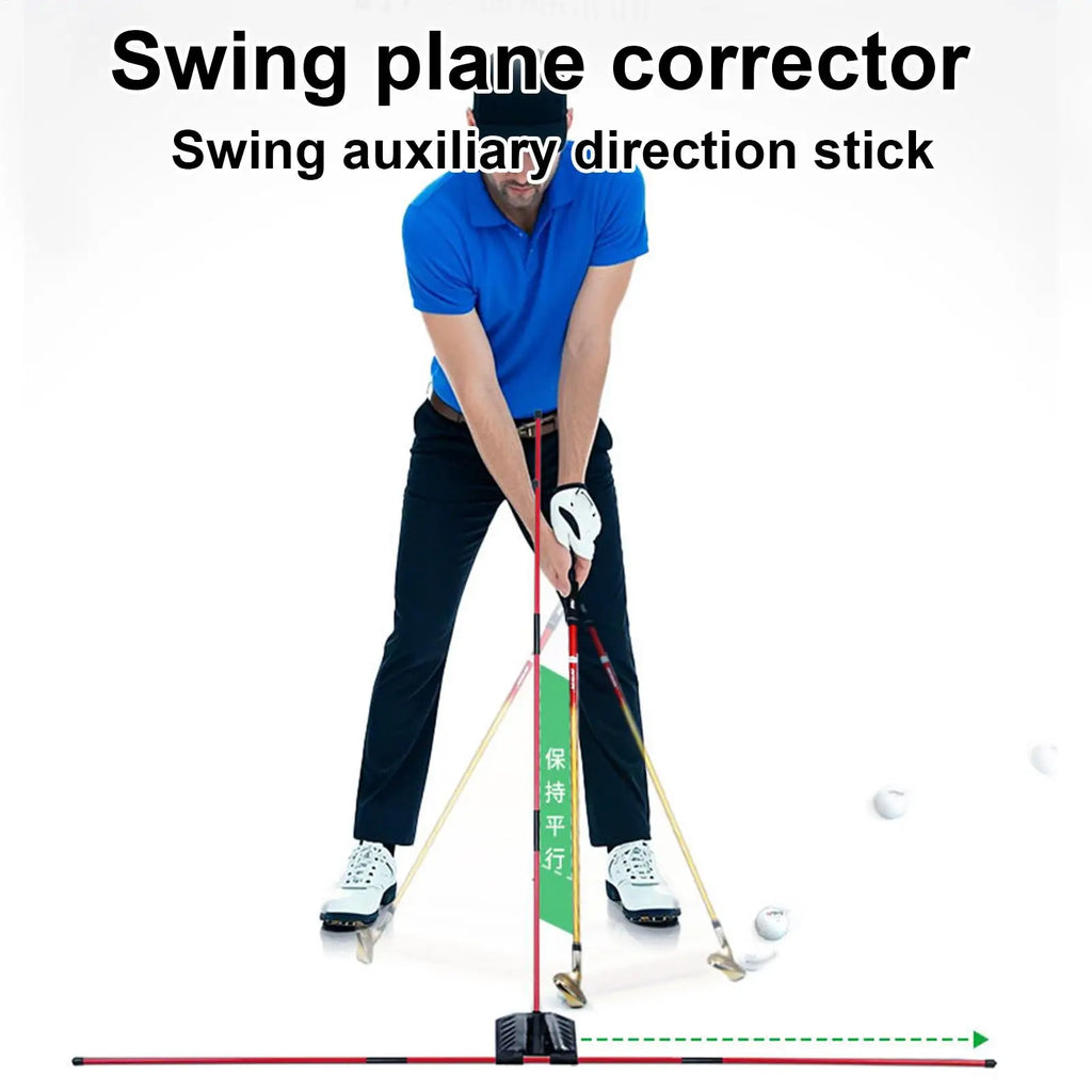 1.Golf Alignment Sticks Training Aid Portable Swing Plane Corrector with Adjustable Angle Stance Trainer for Sports Lover Practice