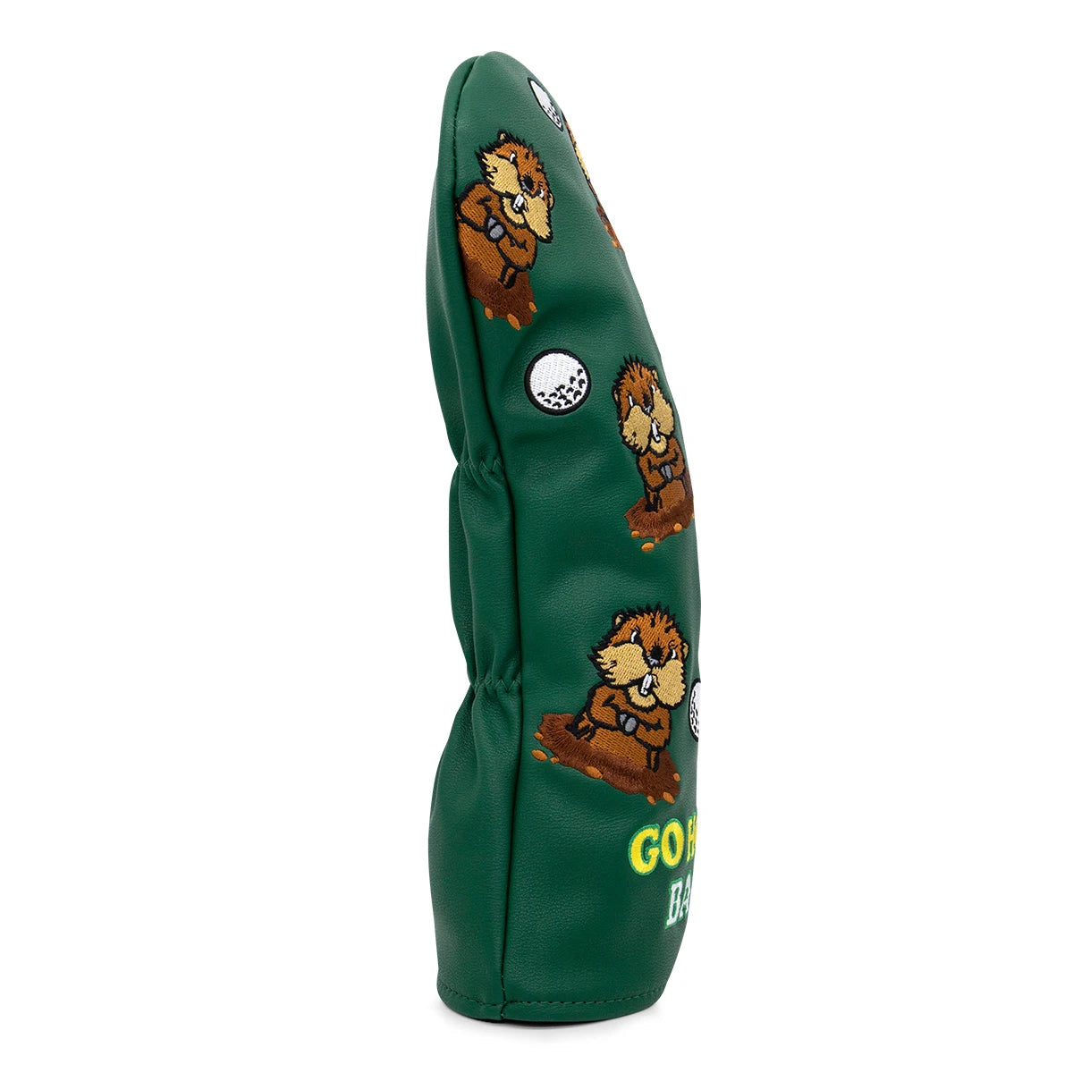 Green Leather Groundhog Golf Driver Fairway Wood Hybrid/UT  Headcover Club Head Cover High Quality Embroidery