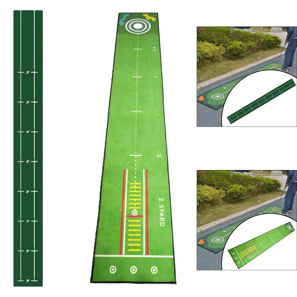 1.Golf Putting Mat Training Aid Improve Putting Accuracy Foldable Storage Golfing Accessory Golf Practice for Office Backyard