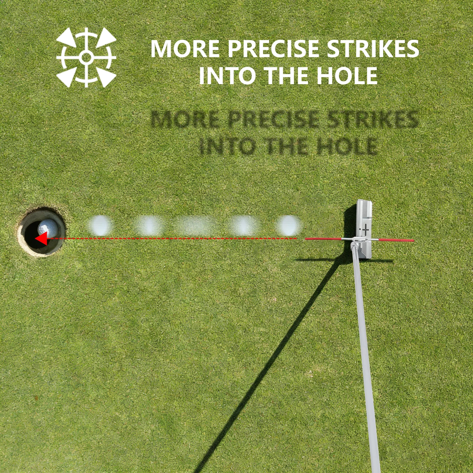 1PC Golf Putter Training Aid, Portable Golf Alignment Stick, Golf Practice Training Equipment for Posture & Path Improvement