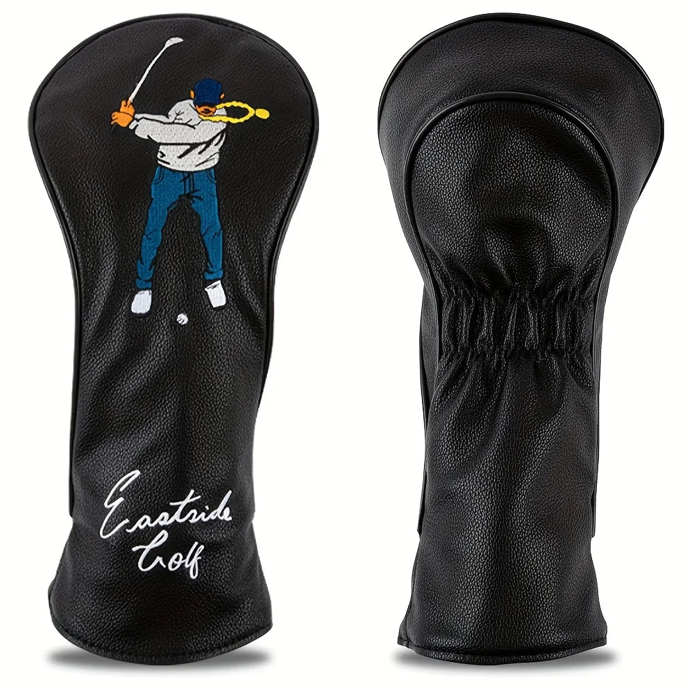Golf swing protective cover, dustproof and durable PU material, fashionable and durable, golf accessories, club protective cover