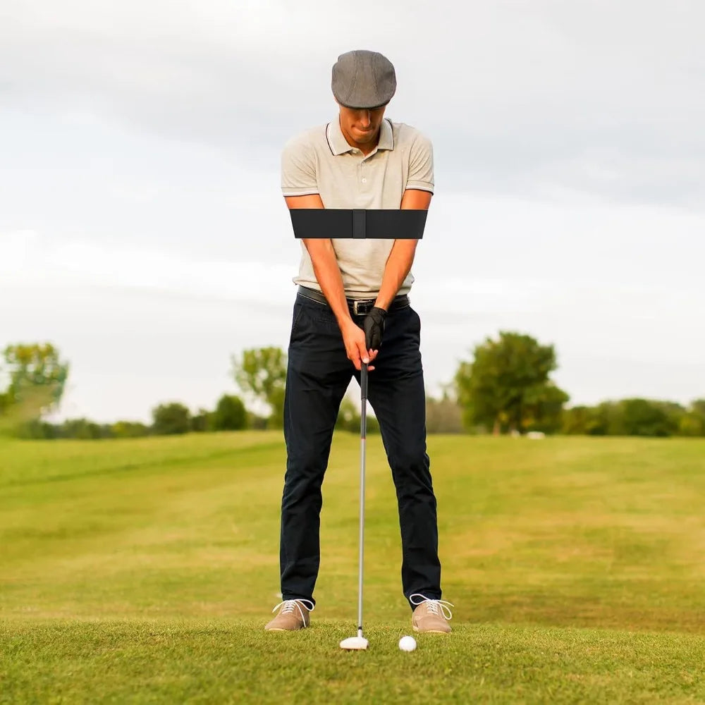 1.Golf Swing Training Aids Band Swing Gesture Alignment Bent-Arm Alertness Trainer and Posture Corrector Beginner Practice Tool