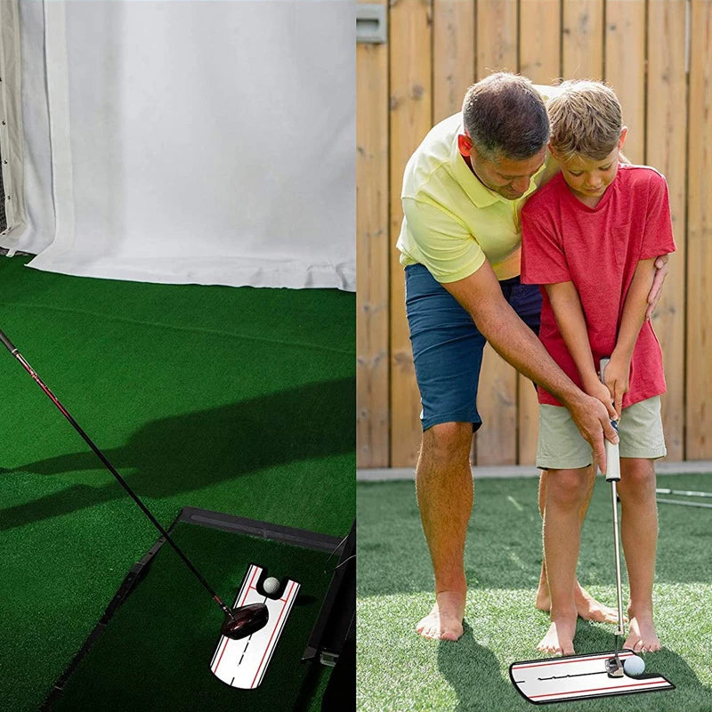 1.Golf Eye Line Practice Golf Swing Training Aids Putting Alignment Mirror Golf Practice Putter Mirror Golf Swing Trainer