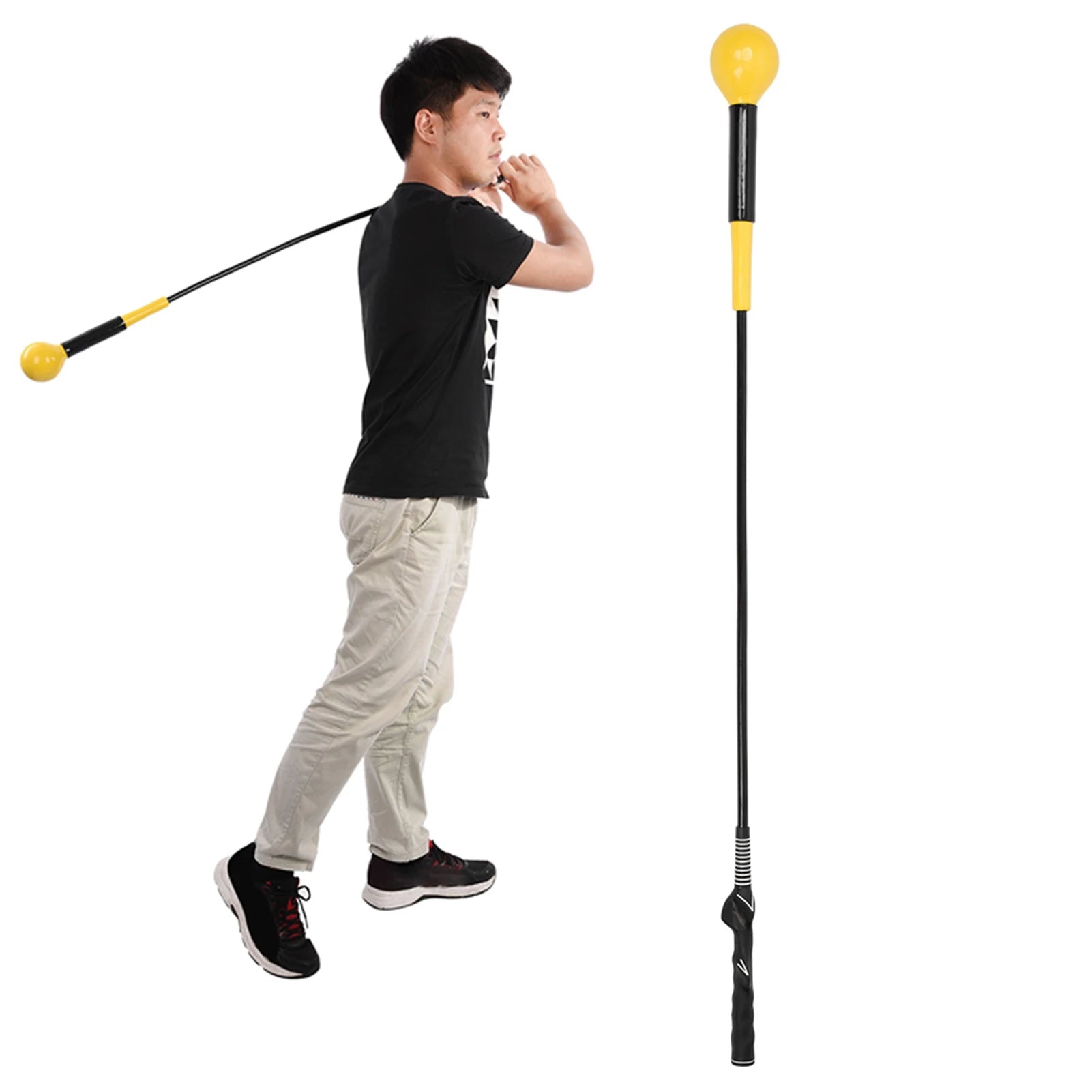 1.Golf Swing Trainer Golf Training Aid Swing Trainer Practice Tool Training Equipment for Strength and Tempo Tempo Swing Trainer