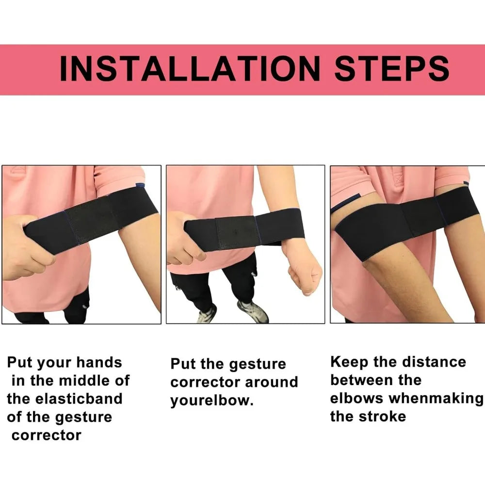 1.Golf Swing Training Aids Band Swing Gesture Alignment Bent-Arm Alertness Trainer and Posture Corrector Beginner Practice Tool