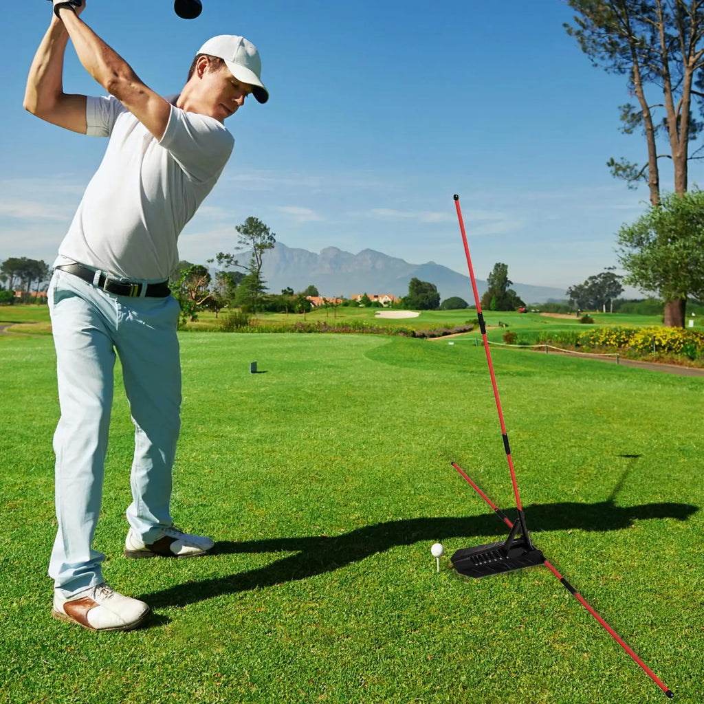 1.Golf Alignment Sticks Training Aid Portable Swing Plane Corrector with Adjustable Angle Stance Trainer for Sports Lover Practice