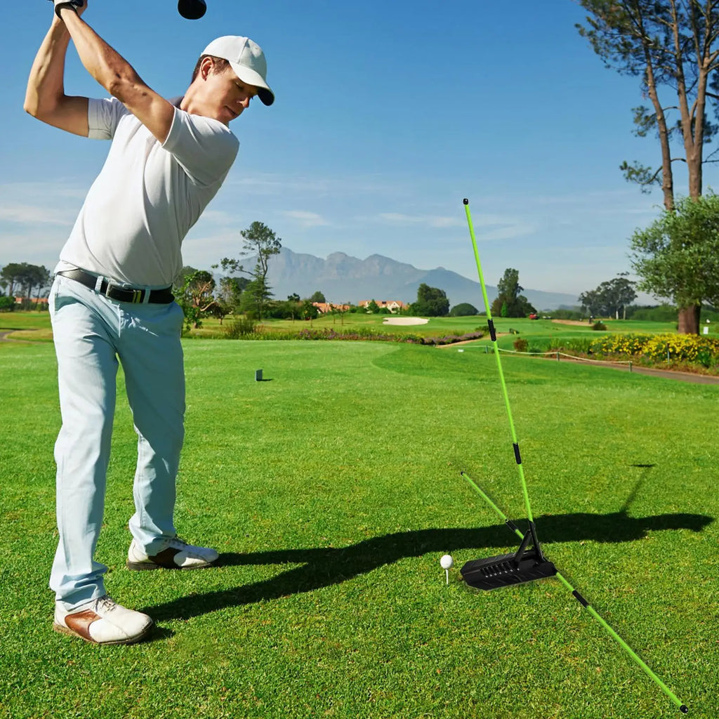 1.Golf Alignment Sticks Training Aid Portable Swing Plane Corrector with Adjustable Angle Stance Trainer for Sports Lover Practice