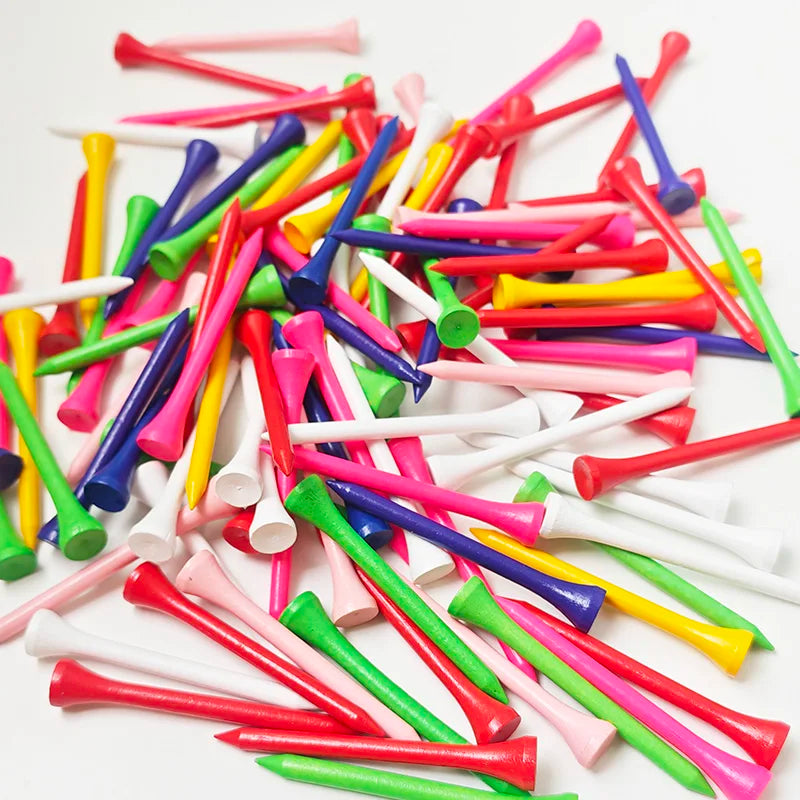 4.1Golf colored wooden tees, available in multiple colors and sizes, ranging from 35mm to 83mm