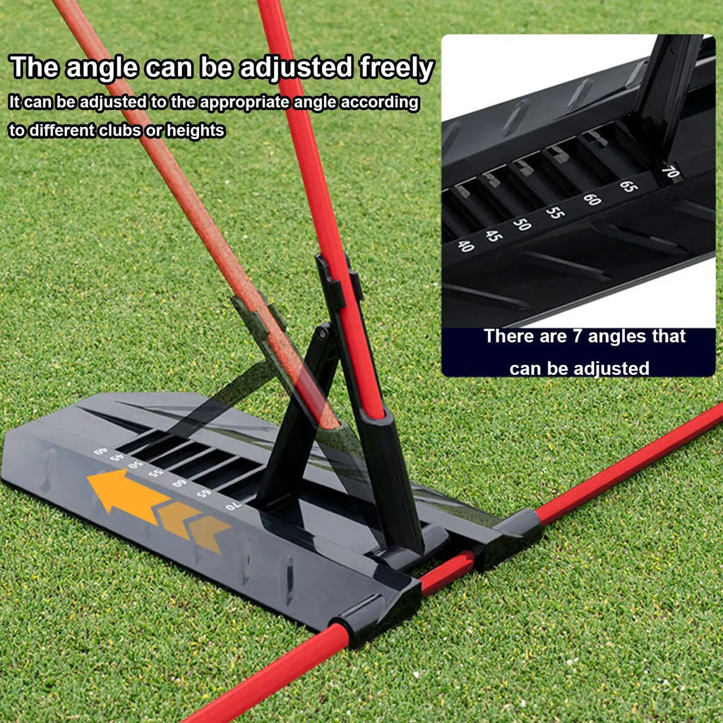 1.Golf Alignment Sticks Training Aid Portable Swing Plane Corrector with Adjustable Angle Stance Trainer for Sports Lover Practice