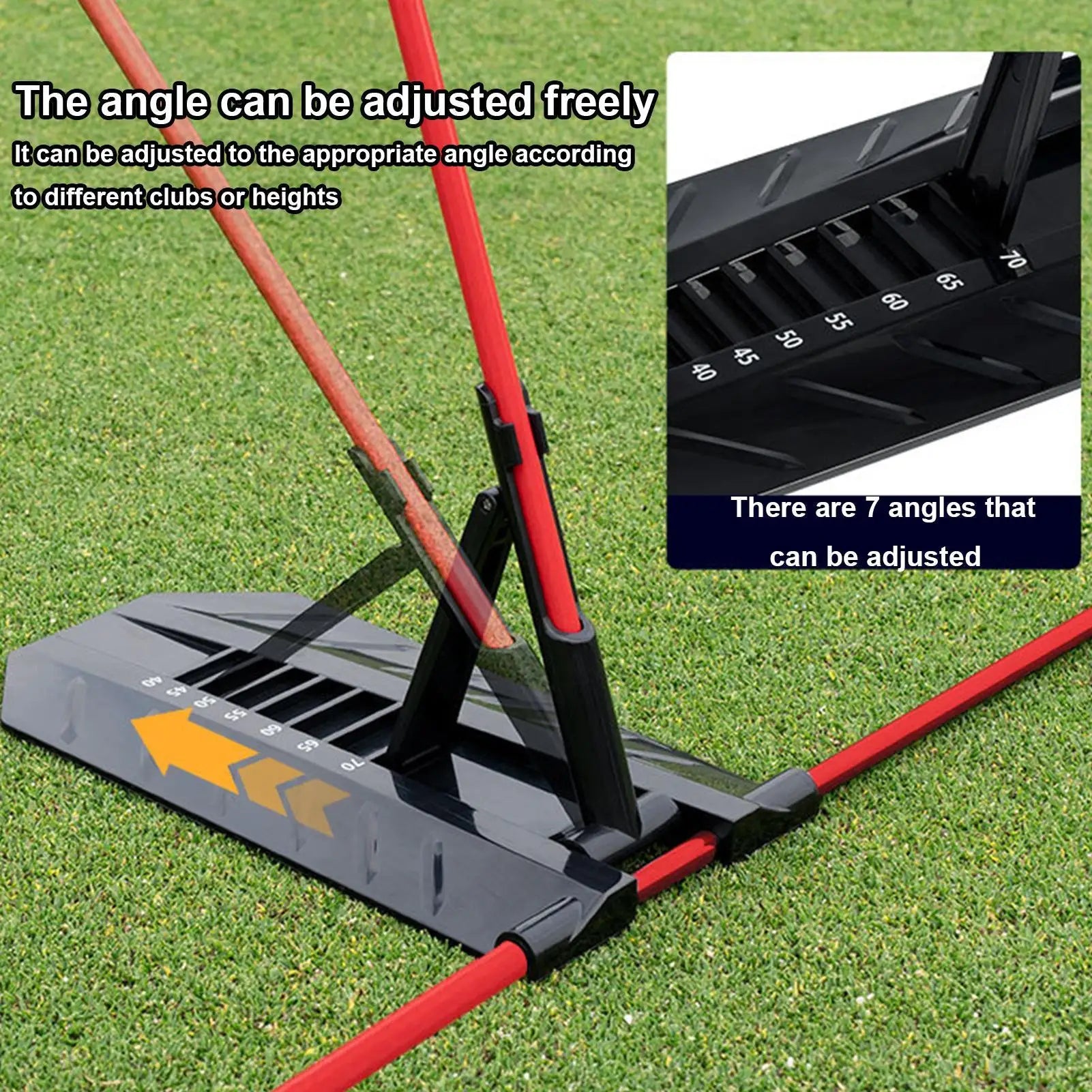 1.Golf Alignment Sticks Training Aid Portable Swing Plane Corrector with Adjustable Angle Stance Trainer for Sports Lover Practice
