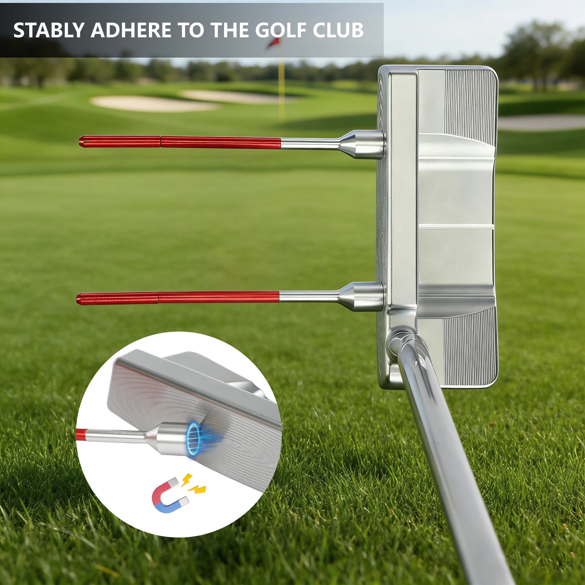 1PC Golf Putter Training Aid, Portable Golf Alignment Stick, Golf Practice Training Equipment for Posture & Path Improvement