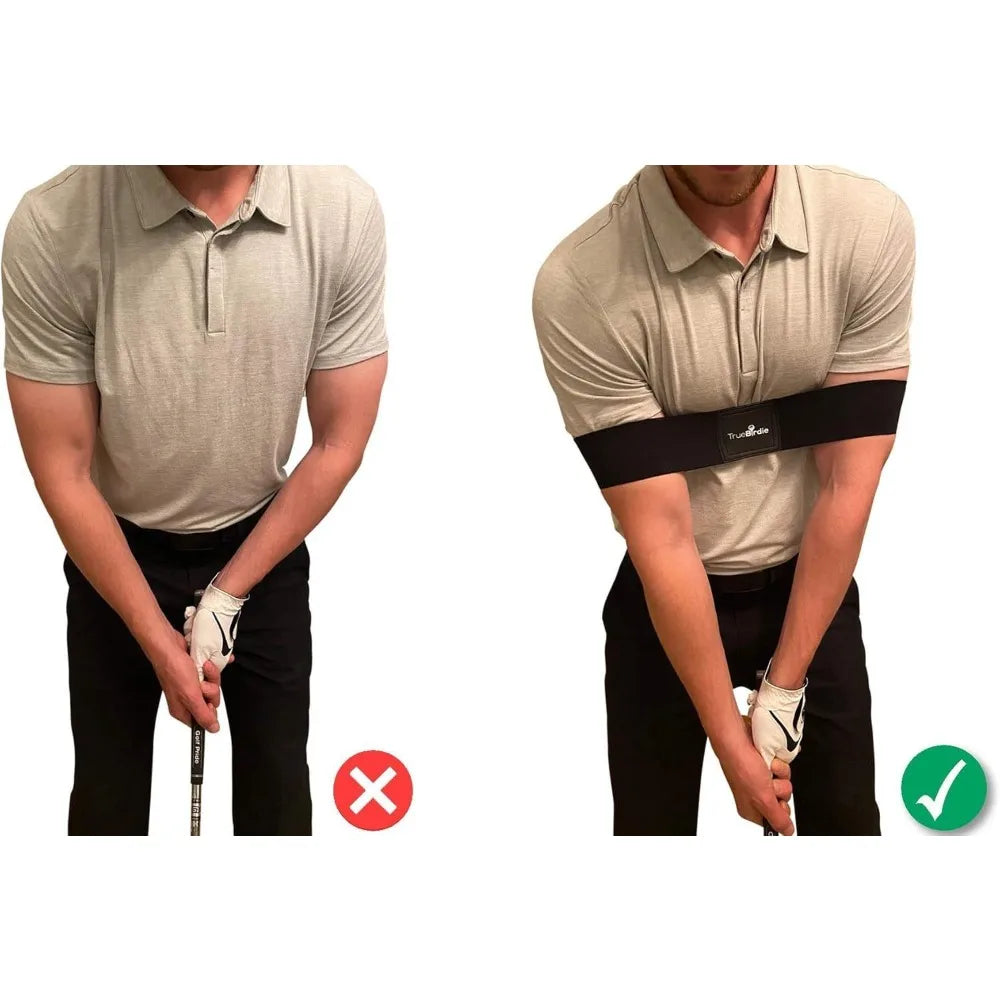 1.Golf Swing Training Aids Band Swing Gesture Alignment Bent-Arm Alertness Trainer and Posture Corrector Beginner Practice Tool