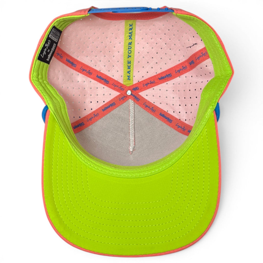 A.Tree Frog Golf Hat | Snapback Cap | Built-in Magnetic Ball Marker Holder + Marker Included | Adjustable | Red Eyed