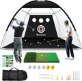 1.SwingRex 10x7 Golf Practice Net – Golf Hitting Net for Backyard & Garage