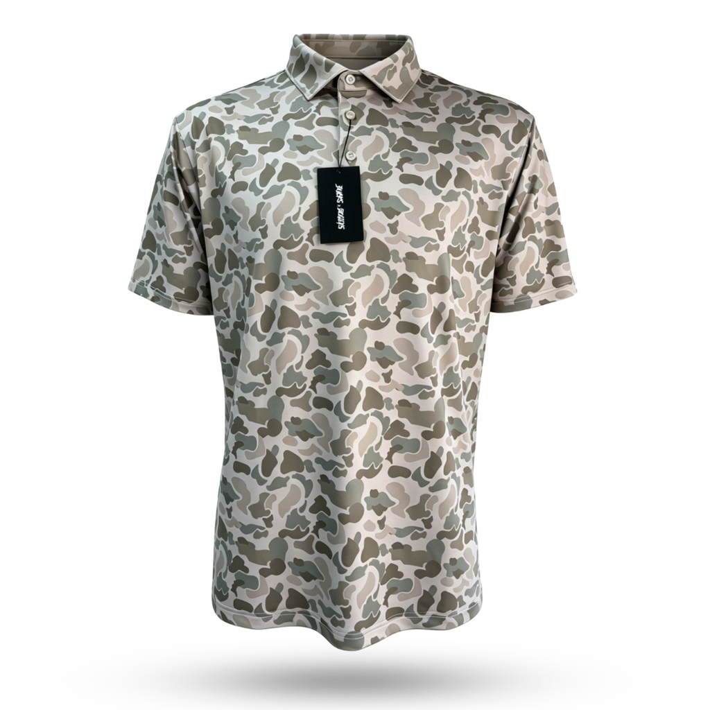 7.A "Back 9 Camo" Golf Polo