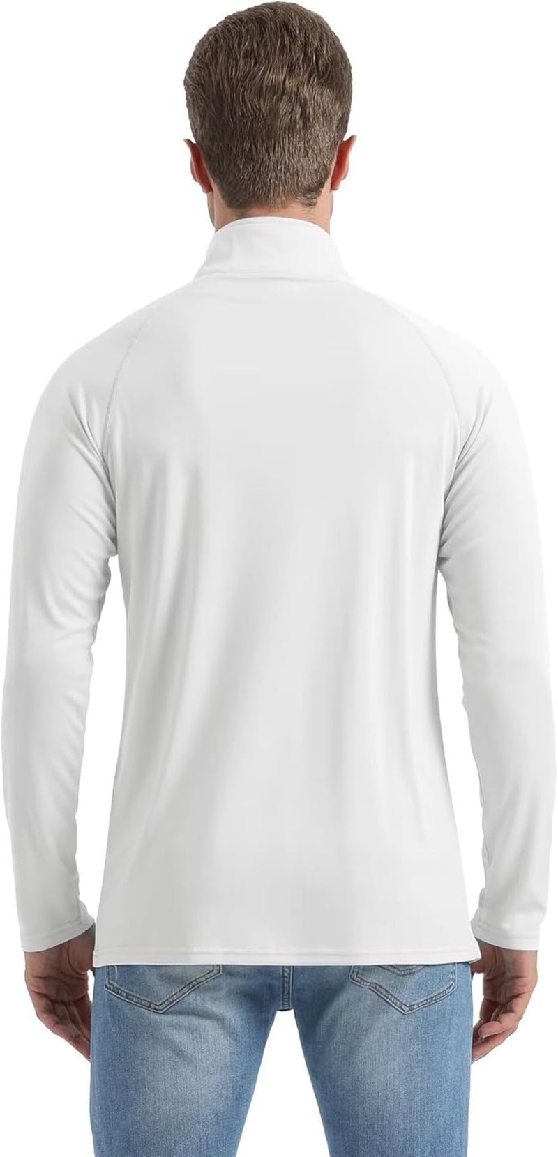 Men'S UPF 50+ Sun Shirts 1/4 Zip Long Sleeve SPF UV Protection Lightweight Quick Dry Quarter Zip Golf Shirts