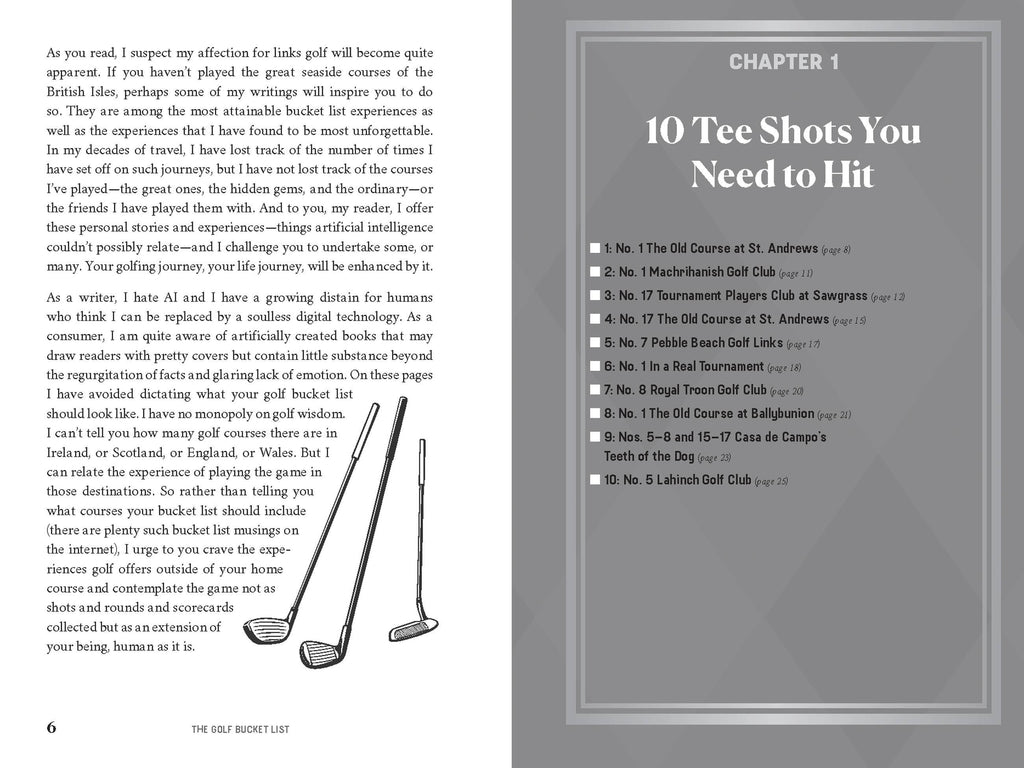 8.The Golf Bucket List