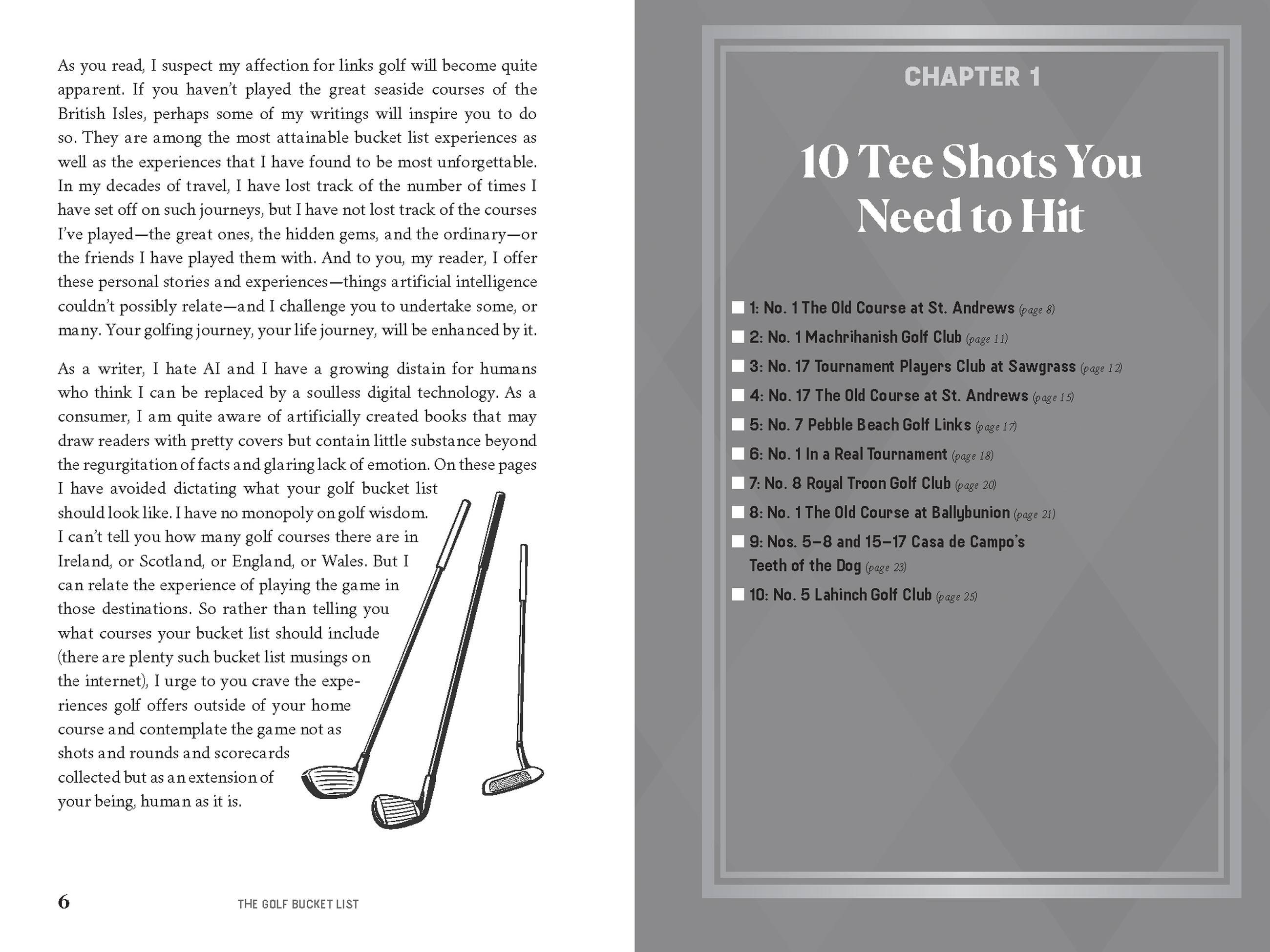 8.The Golf Bucket List